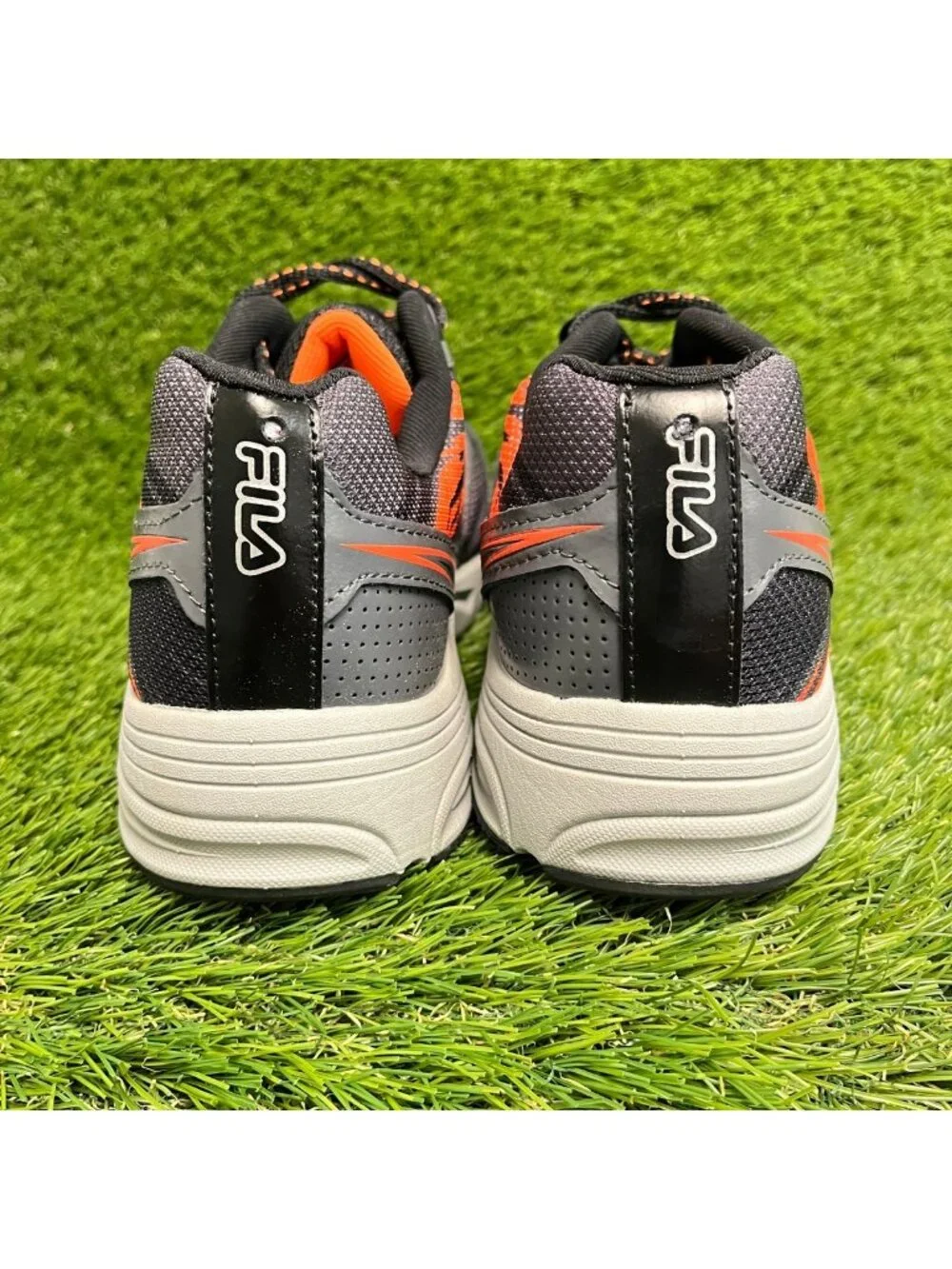 Fila Memory Meiera 2 Mens Size 8.5 Gray Orange Composite Toe Safety Work Shoes